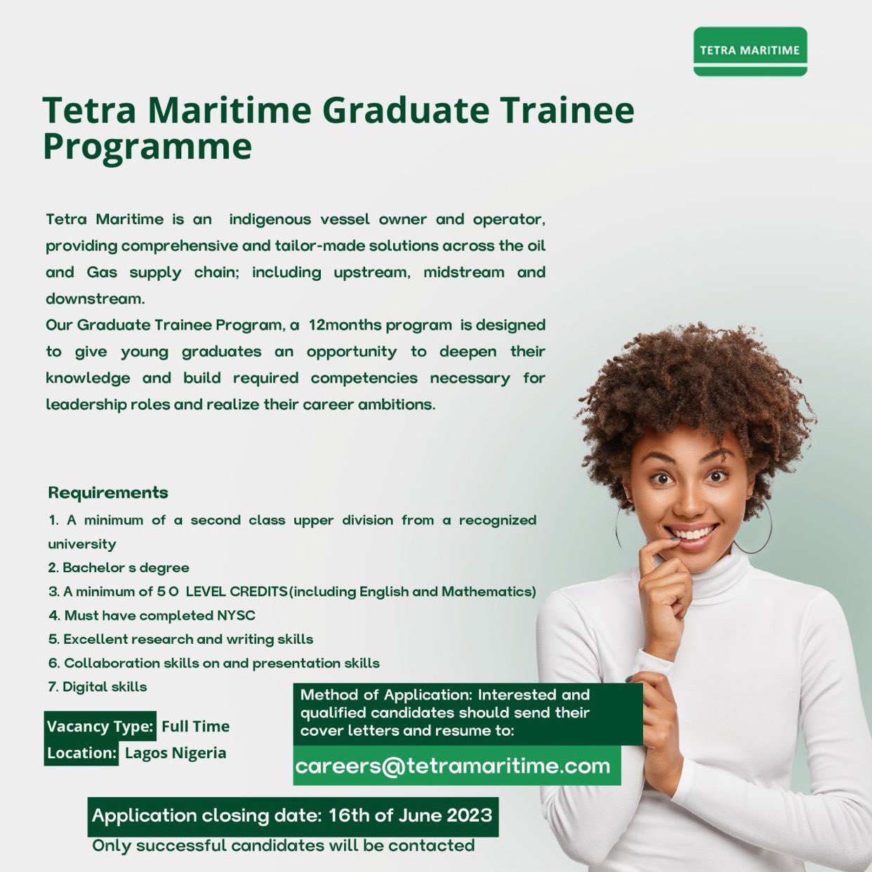 Tetra Maritime Graduate Trainee Programme