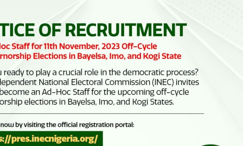 INEC Ad-Hoc Staff Recruitment