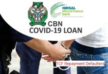 COVID-19 TCF Repayment Defaulters